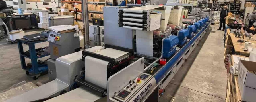 ZJR-350G Flexographic Press Installation for Welabel, Italy